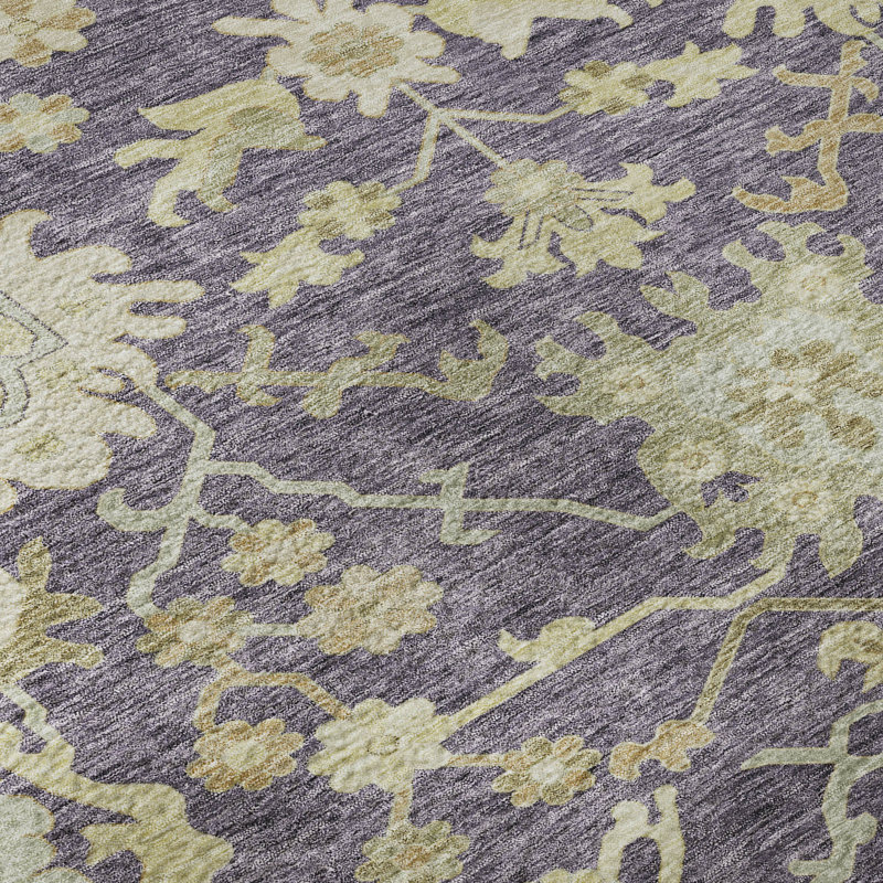Premium Machine Washable Gurubaksh AMF1150 Global Rug, Rectangle 2 pi 6 po x 3 pi 10 po
