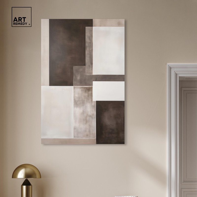 «Tonal Intersection II», art abstrait terre par Art Remedy, Toile tendue, H 45 po x l 30 po