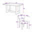 Ensemble de table de salle à manger 7 pièces pour 6 personnes avec table rectangulaire et six chaises ergonomiques rembourrées en lin