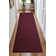 Custom Size Anti Slip Machine Washable Low Profile Plain Burgundy Runner Rug