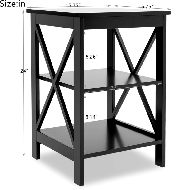 Table d'appoint style noir avec laque de protection spéciale laquée en noir, fabriquée en X