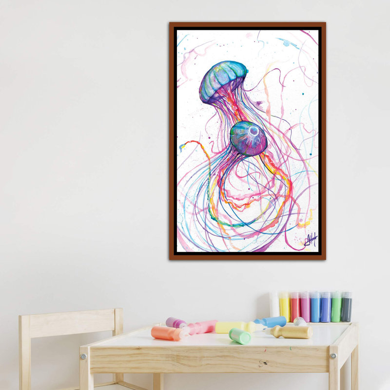Art You You Jelly, H 40 po x l 26 po x P 1,5 po, Toile classique avec cadre brun