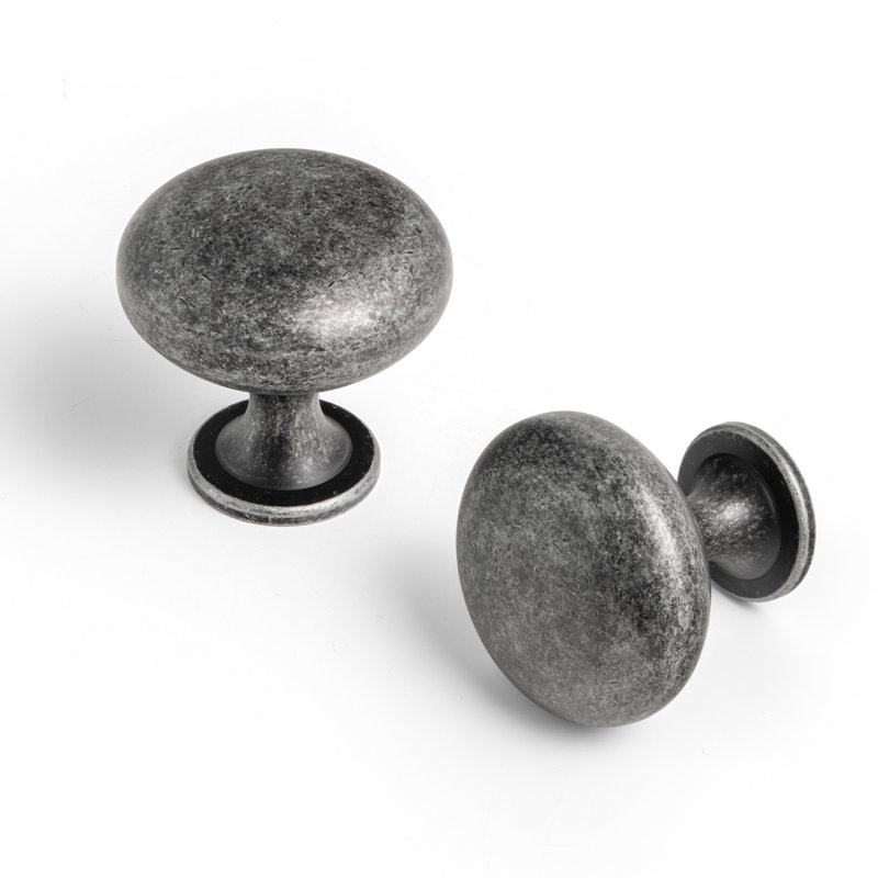 Poignée champignon 1,18 po de diamètre, Nickel patiné, 1.5"