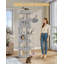 Cat Tree for Indoor Cats, Large Tall Cat Tower, Multi-Level Cats House with Condo, 8 Scratching Posts, Hammock, 4 Pom Poms-1526342313-1526342314