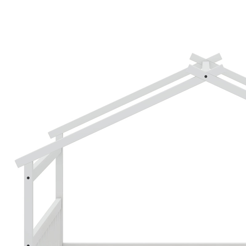 Lit gigogne en bois de pin massif, Blanc