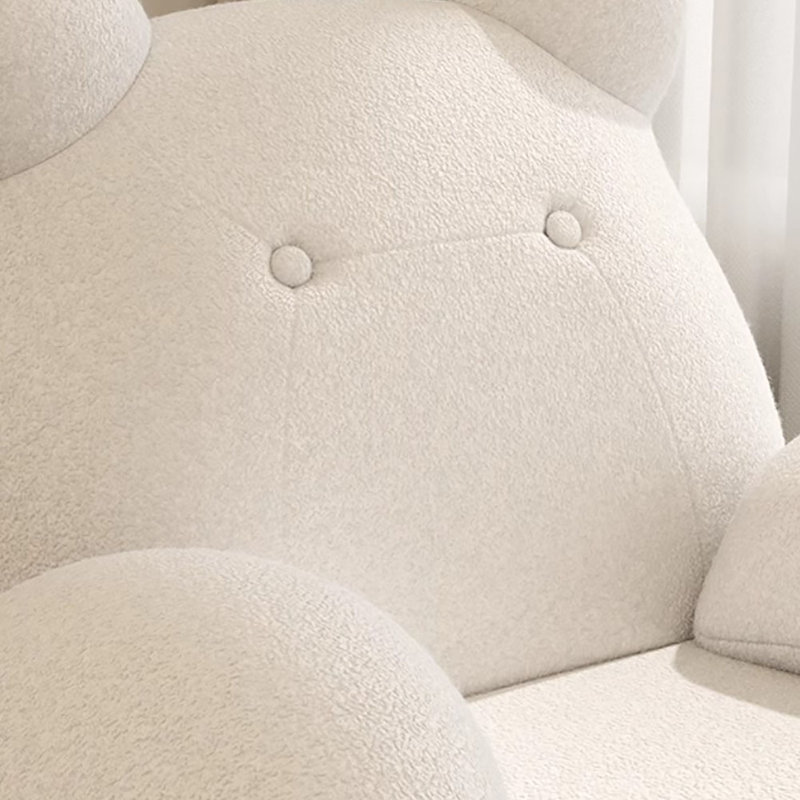 Chaise berçante décontractée, Blanc