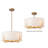 Lolanda 8-Light Dimmable Fabric Drum Pendant-880897396