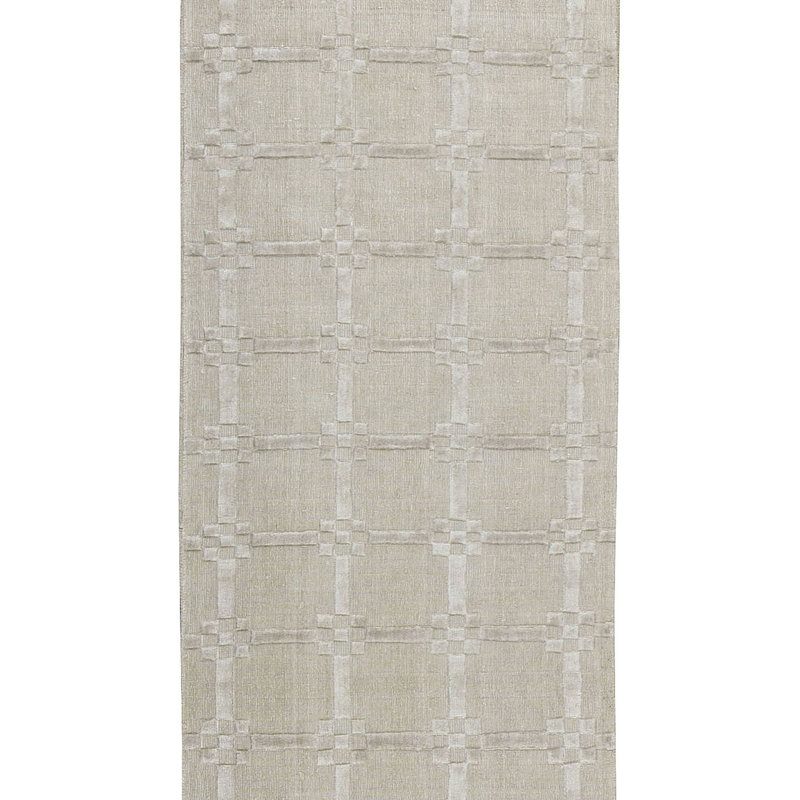 Hand-Knotted High-Quality Beige Runner