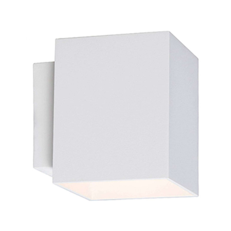 Daviyon Aluminium Flush Mounted Sconce, White, Cream/White