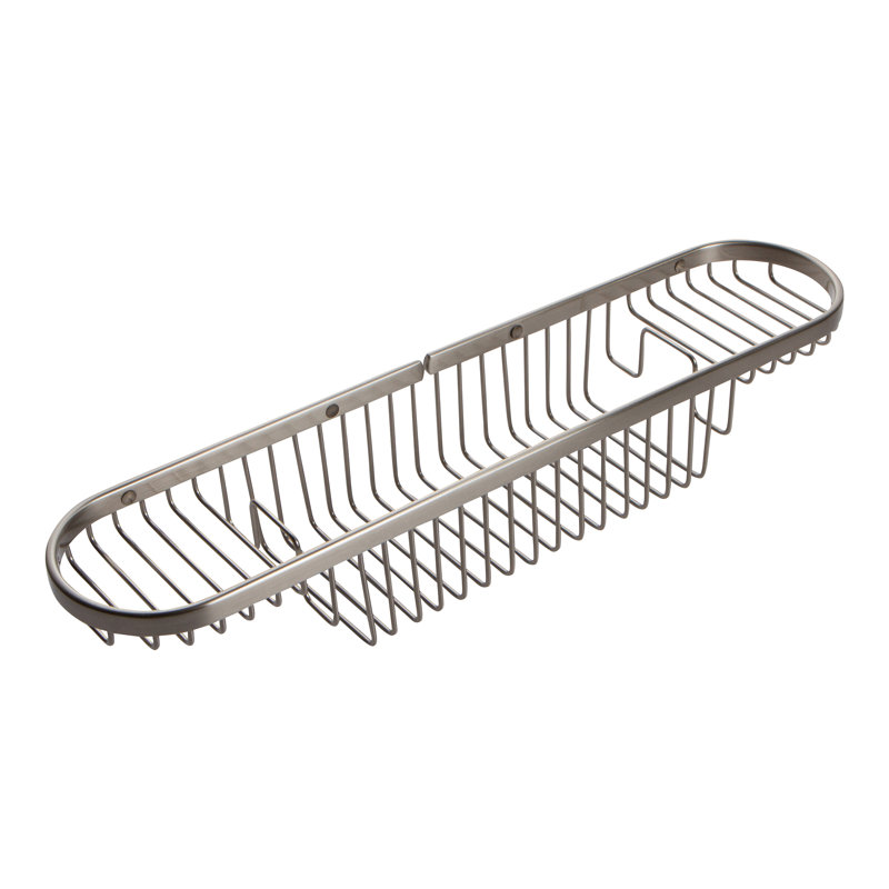 Splashables 18" Large Combination Shower Basket, Satin Nickel, 2" H x 17.8" W x 3.9" D