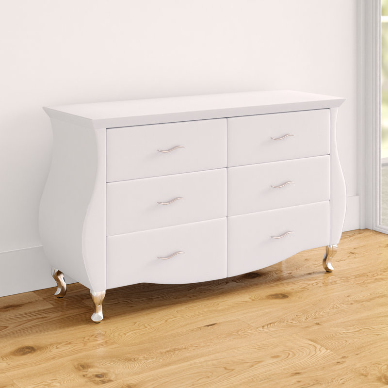 Commode double 6 tiroirs Lamprecht, Blanc