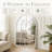 Handmade Distressed White Arched Metal Mirror