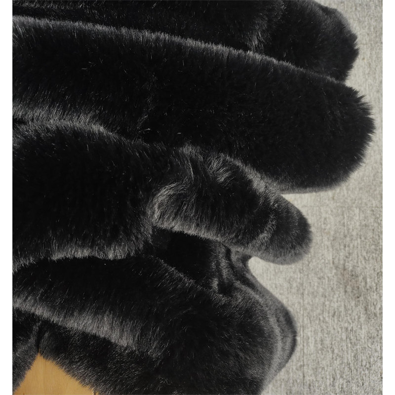 Klynn Faux Fur Indoor Rug, Round 7'10"