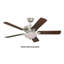 Ventilateur de plafond standard à 5 pales de 52 po avec chaîne de traction Kuhle-15892755