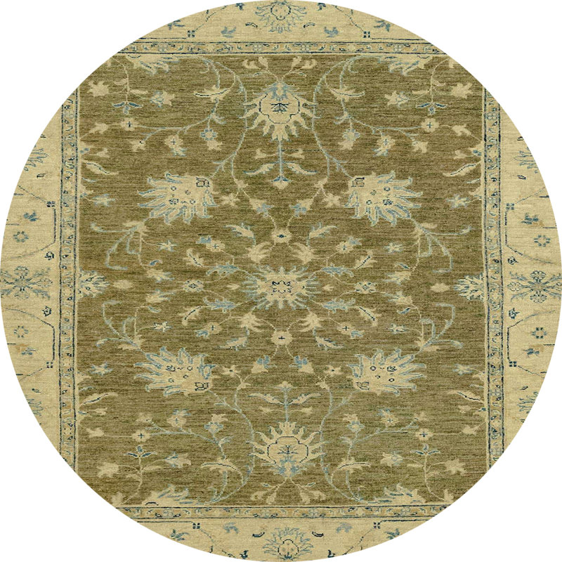 Abstract Indoor Rug, Round 6'
