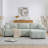 110" Modular Sectional Sofa, L Shape With Extra-Large Seat, Pull-Line Design, Movable Ottoman, High Density Foam, Free Combination, Sturdy Metal&Wood Frame, Boucle Fabric-307126531