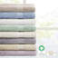 Ensemble de serviettes de bain unies blanches 100% coton biologique 6 pièces-1986338541