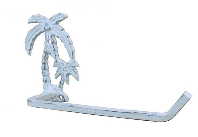 Porte-papier hygiénique mural Palm Tree, Blanc délavé