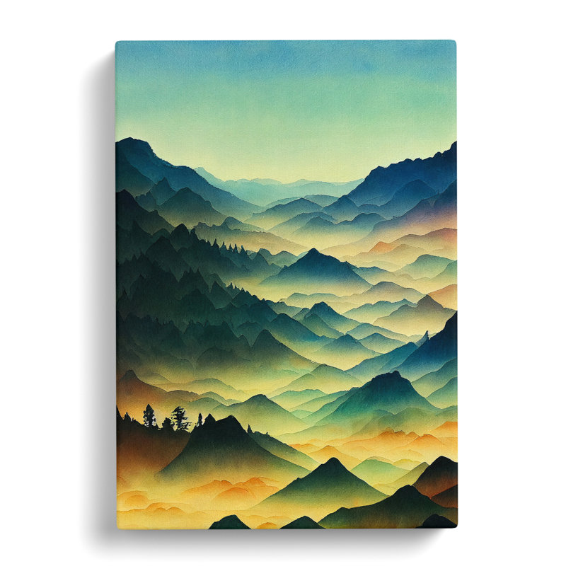 XV1022-4268X Stupendous Mountain Landscape - Print, Wrapped Canvas, No Matte, 50cm H x 35cm W