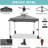 10X10 Pop Up Canopy  Tent With One Push Setup,  Instant Portable Shelter With Sandbags, Gray-123311101-123311103