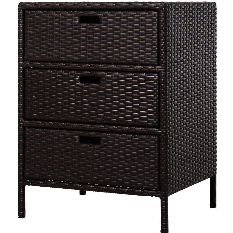Armoire à serviettes à 3 tiroirs en bord de piscine Pe