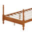 Lit poteau en bois traditionnel, lit plateforme rétro, aucun sommier requis, assemblage facile-1989936849-1989936848