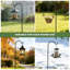 Crochets robustes pour bergers de jardin, crochets à hauteur réglable pour mangeoires d'oiseaux, crochets de paniers suspendus de 37 po de hauteur (4PK)