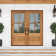 Iron Black Double Door Handle Set For Front Entry Door, Reversible For Left&Right Handed