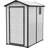 GVDV 4.2x5.7 FT Resin Outdoor Storage Shed, 150 Cuft Garden Tool Sheds & Outdoor Storage Plastic Shed with Floor, 7FT Tall Backyard Outside Lawn Mower Storage Shed with Side Window,  Grey