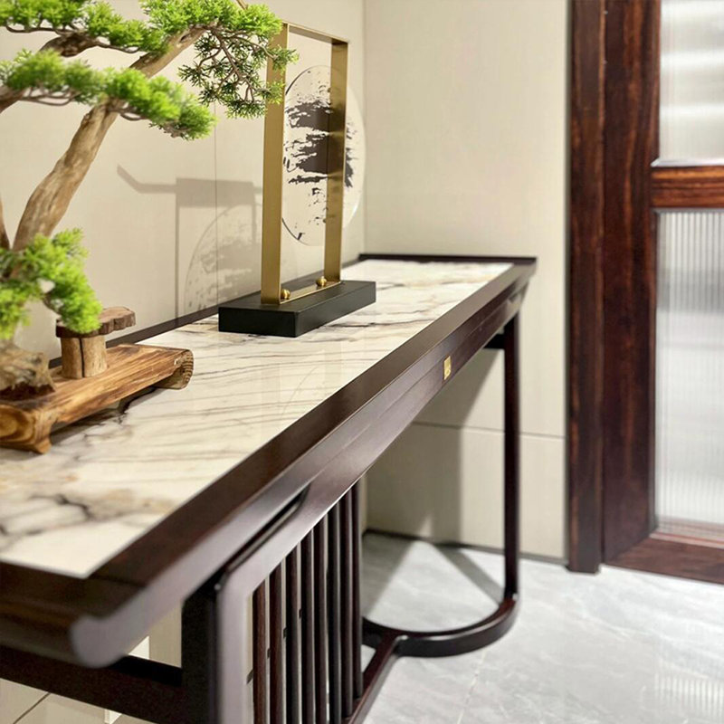 Nouvelle console en bois massif de style chinois, H 35,4 po x l 59,1 po x P 15,7 po