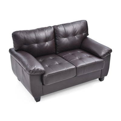 Contemporary White Loveseat With Comfort