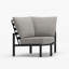 Chaise de patio avec coussins Stanford