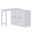 Lit simple avec bureau repositionnable et coussin pliable, élégant pour les petits espaces de vie, capacité de poids réglable de 500 lb, pièces élégantes intégrées, capacité de charge