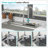 33 Inch Drop-in Waterfall Kitchen Sink with Pull-Out Faucet, Cup Washer, and Accessories for Efficient Cooking and Cleaning-116521185