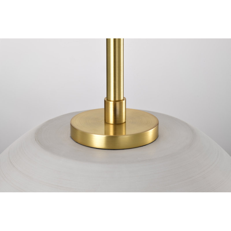 Vildan - Luminaire suspendu en céramique, Laiton brossé, H 47,13 po x l 14 po x P 14 po