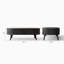 Table basse Hernest en chêne noir de 55 po avec tiroir et pieds en bois massif pour le salon-30595269