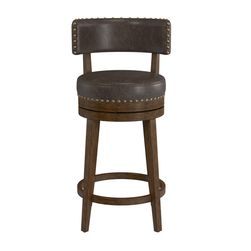 Tabouret pivotant en bois Wendover, Tabouret de comptoir (assise de 26 po de hauteur)