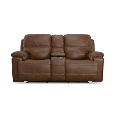 Fenwick Power Reclining Loveseat with Console and Power Headrests