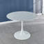 Table de salle à manger de style tulipe de 42,1 po avec plateau rond en MDF coloré pour 4 à 6 personnes