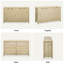 Buffet 55 po cannelé avec rangement, armoire de rangement Farmhouse 4 portes, buffet avec tablettes réglables-957069493