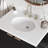 Haun 30'' Solid Wood Single Bathroom Vanity with 1.5'' White Quartz Top in Black, Oval Sink-1387784358-1394033617