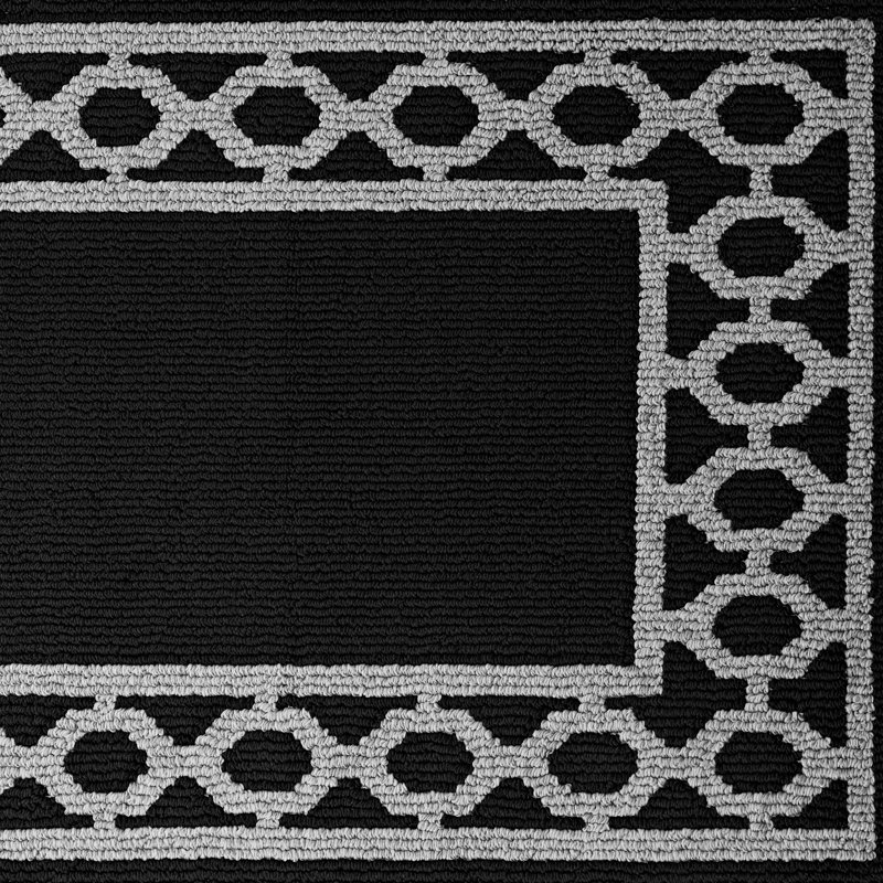 Tapis de couloir gris clair / blanc Trellis, Tapis de couloir 2 pi 6 po x 12 pi