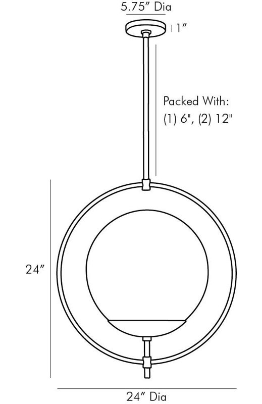 Volta 1 - Light Pendant, Heritage Brass