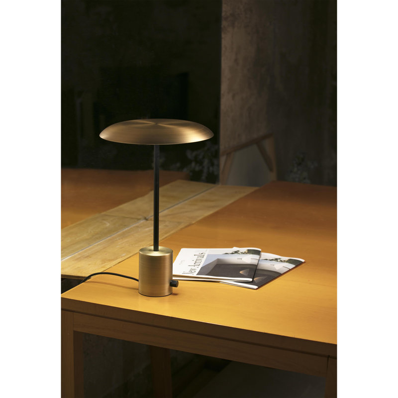 Hamilton Metal USB Table Lamp, Satin Gold