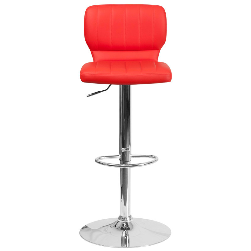 Tabouret pivotant à hauteur réglable Troutville, Rouge