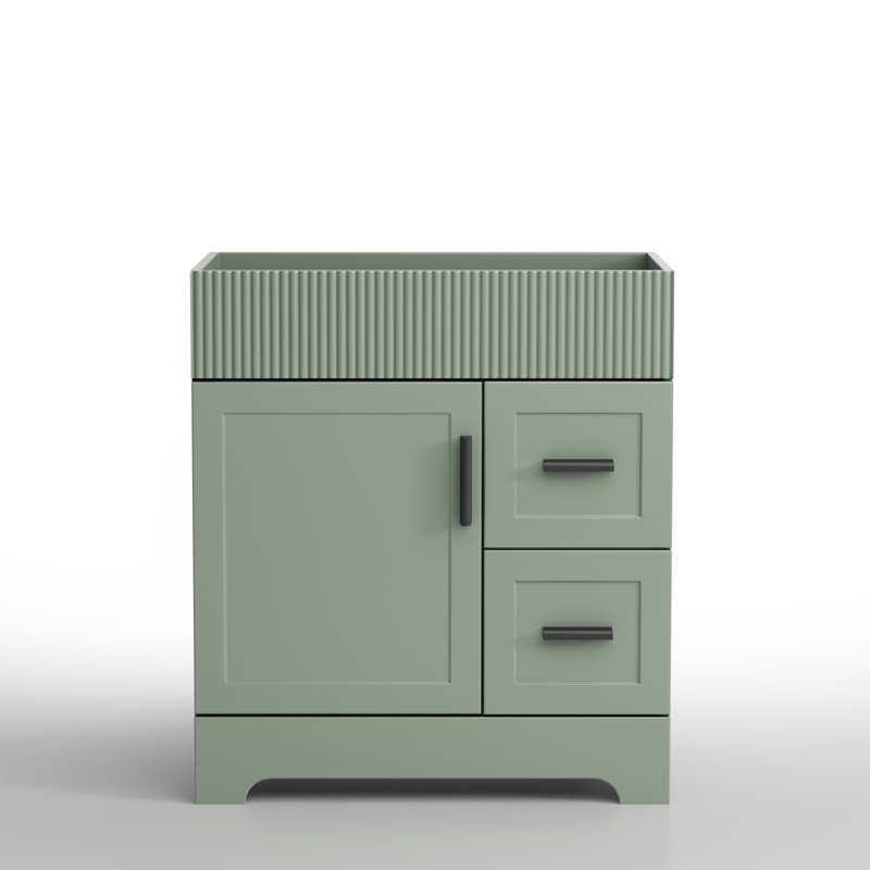 30" Freestanding Single Bathroom Vanity Base Only, Sink not Included, Green