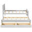 Lit plateforme simple avec lit gigogne et tiroirs, blanc-1507454946