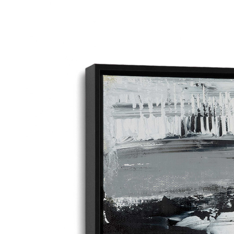 Impression sur toile monochrome encadrée, H 30,75 po x l 20,75 po, Noir satiné