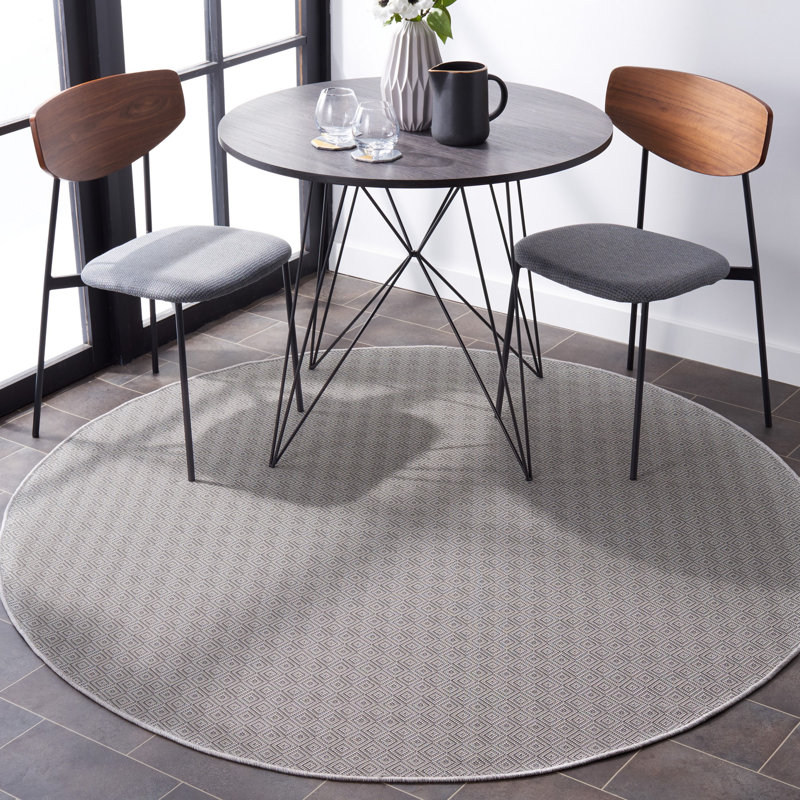 Akeley Performance Geometric Indoor/Outdoor Area Rug, Round 6'5"