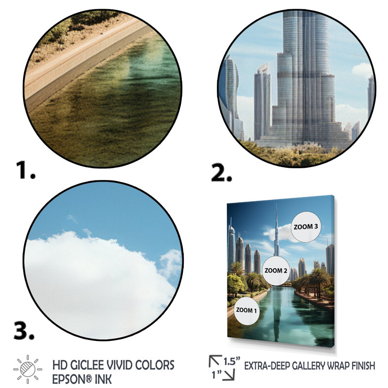 Impression sur toile Cityscapes, Toile tendue, H 32 po x l 16 po x P 1 po